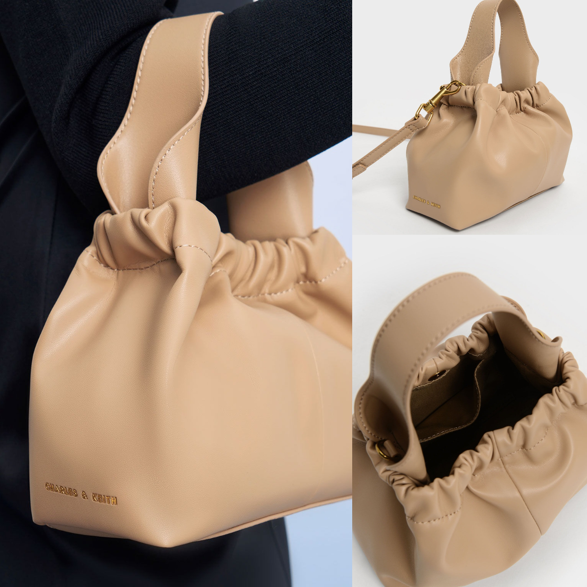 5、Ally Ruched Slouchy Bag