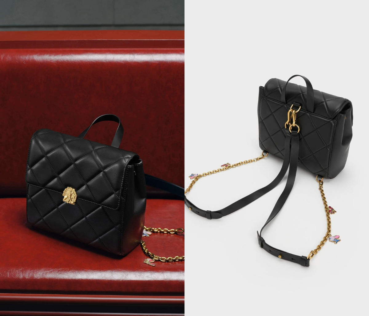 2、Judy Hopps Quilted Backpack-黑色