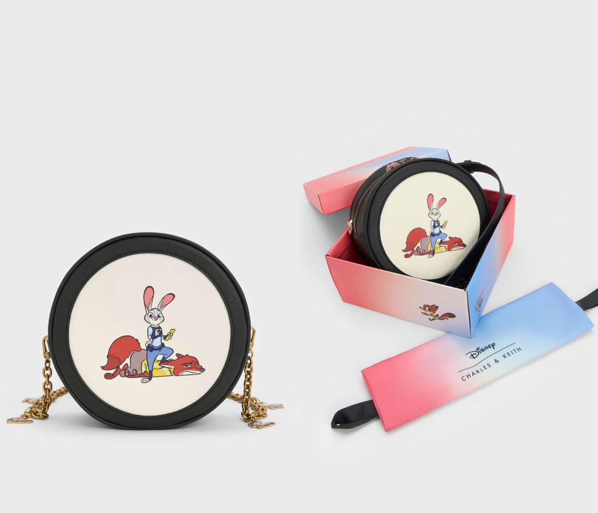 5、Zootopia Donut Round Backpack-黑白色