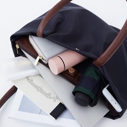 Leacat Waterproof Nylon Classic Solid Color Tote Bag