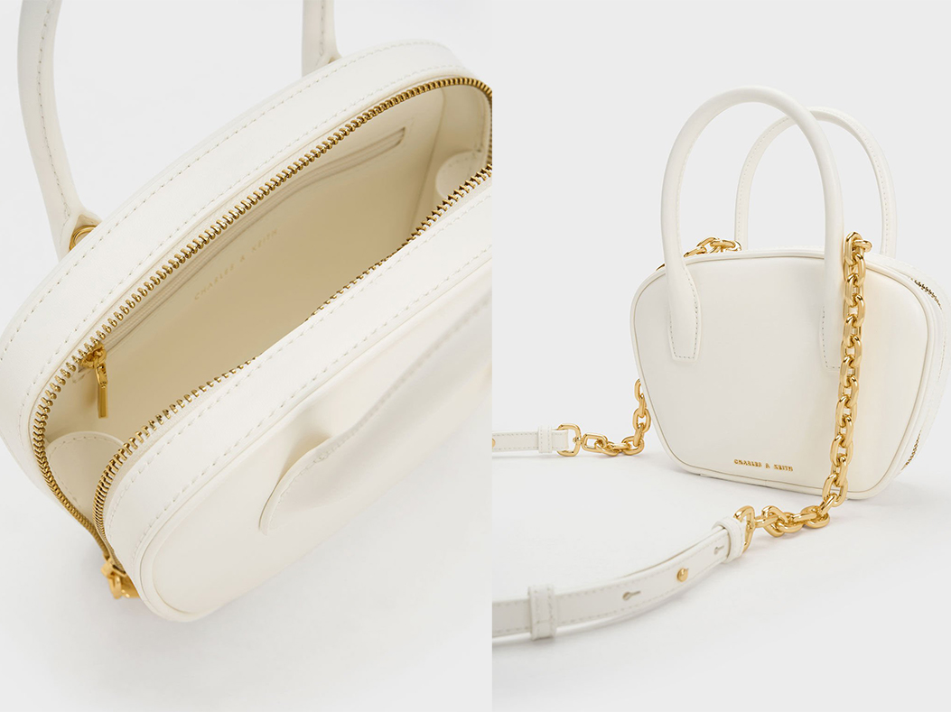 6、Suki Padlock Tote Bag - White