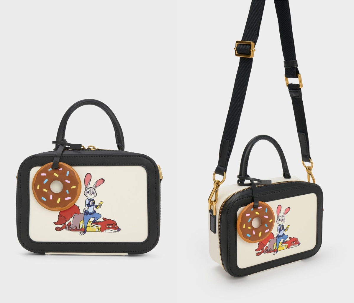 6、Judy Hopps Denim Boxy Satchel-黑白色