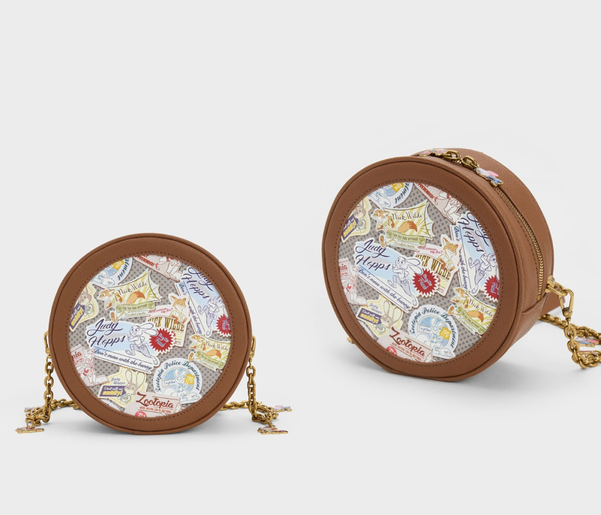 5、Zootopia Donut Round Backpack-棕色印花