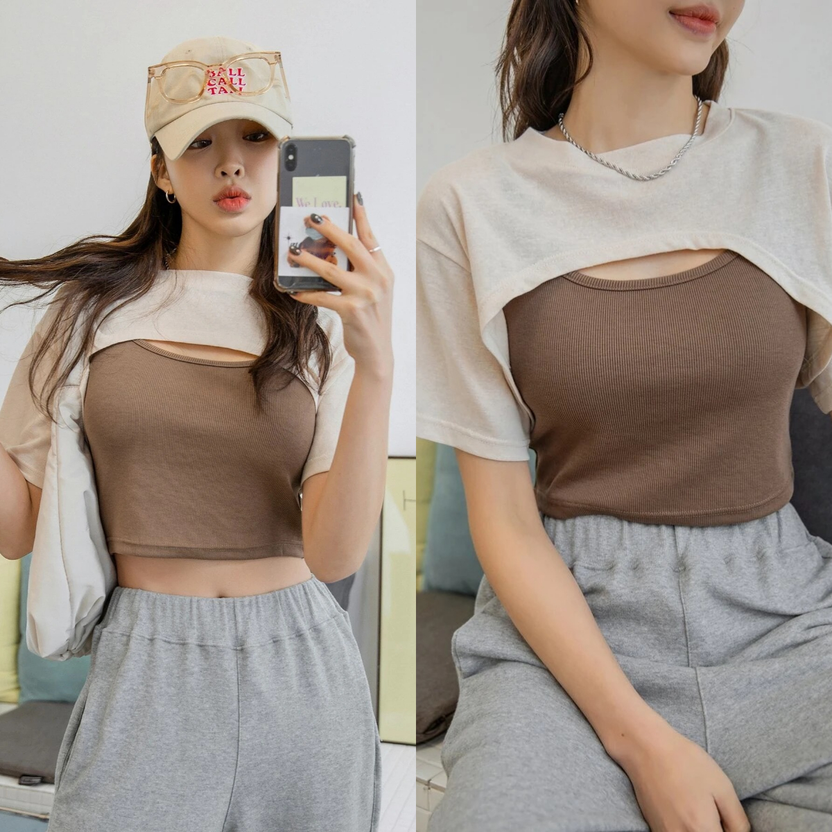 6、DAZY Solid Rib-knit Tank Top