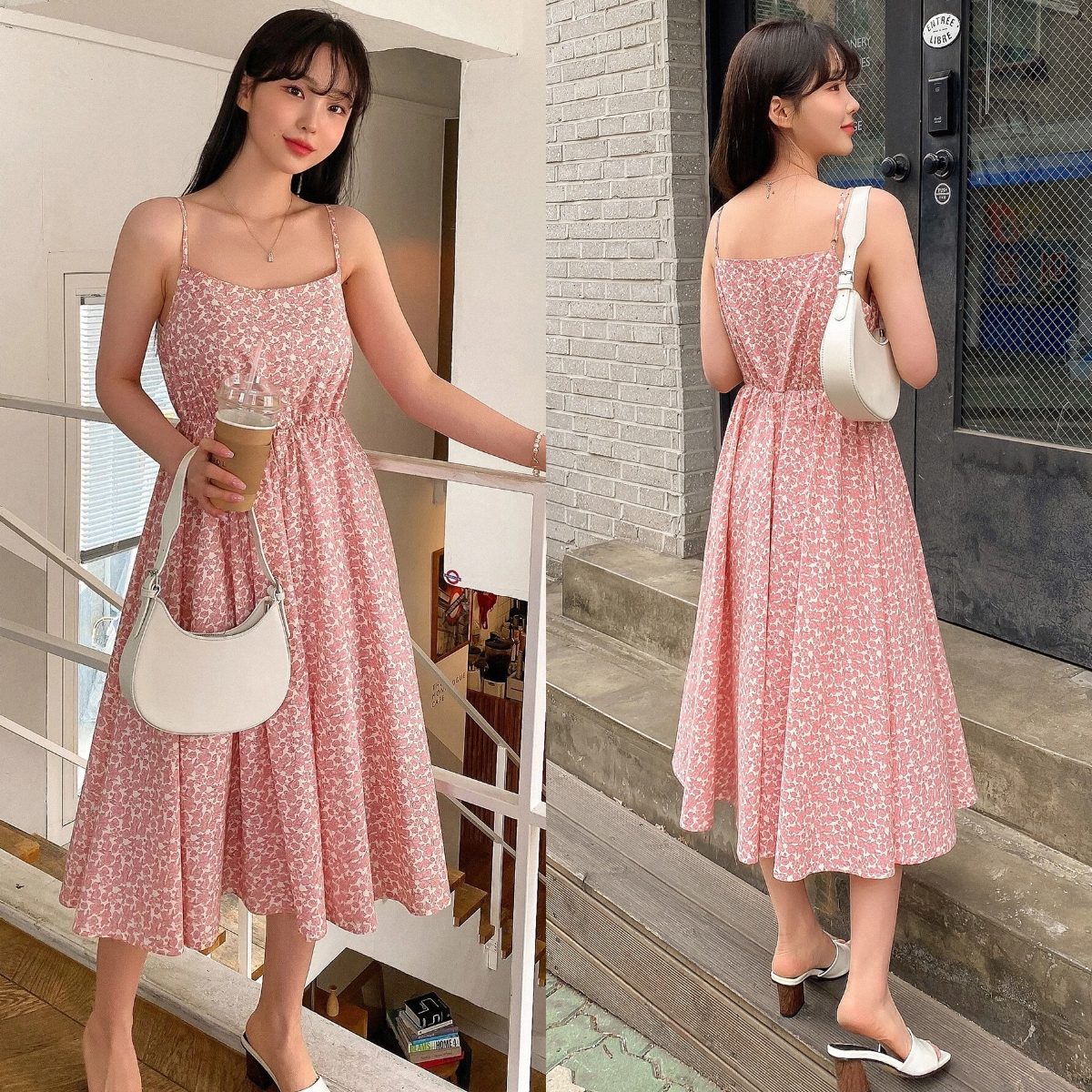 3、DAZY Ditsy Floral Ruched Cami Dress