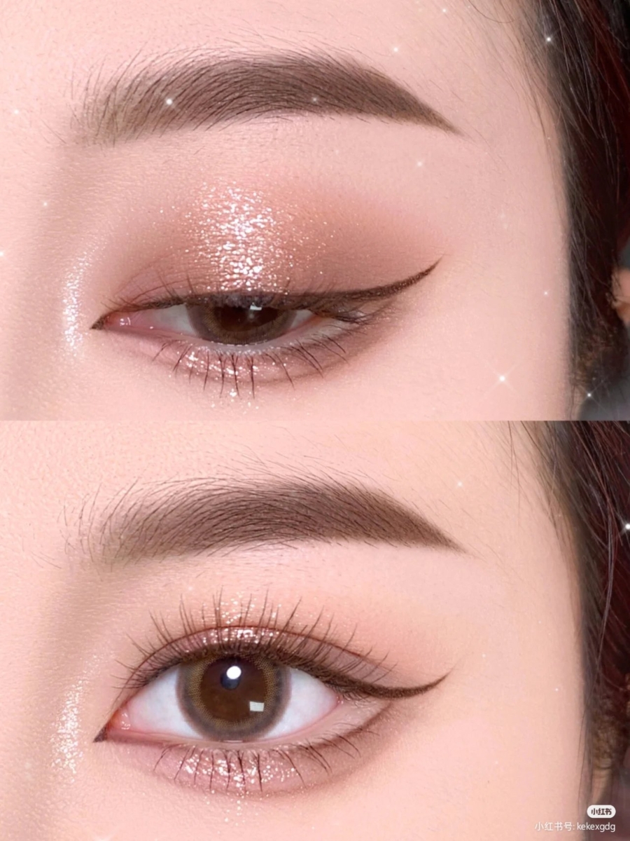 夏日「芋泥冰沙」氛围感眼妆教程