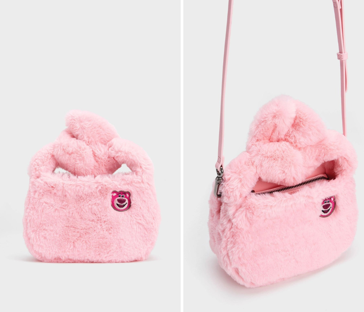 8、Lotso Furry Knotted Bag - Pink