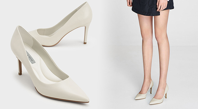 4、Emmy Pointed-Toe Pumps - Chalk