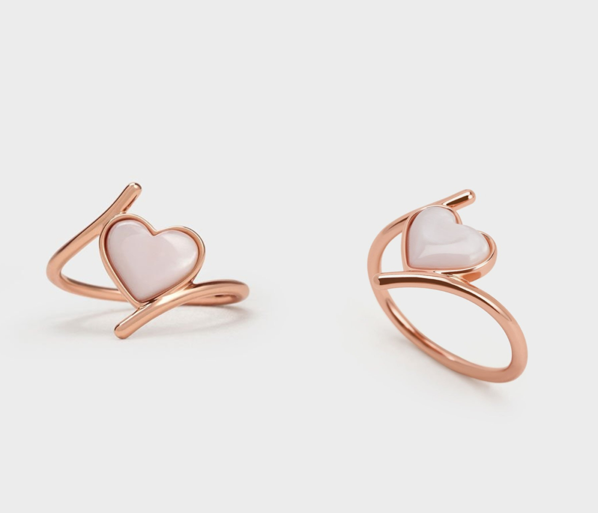 7、Heart Stone Ring