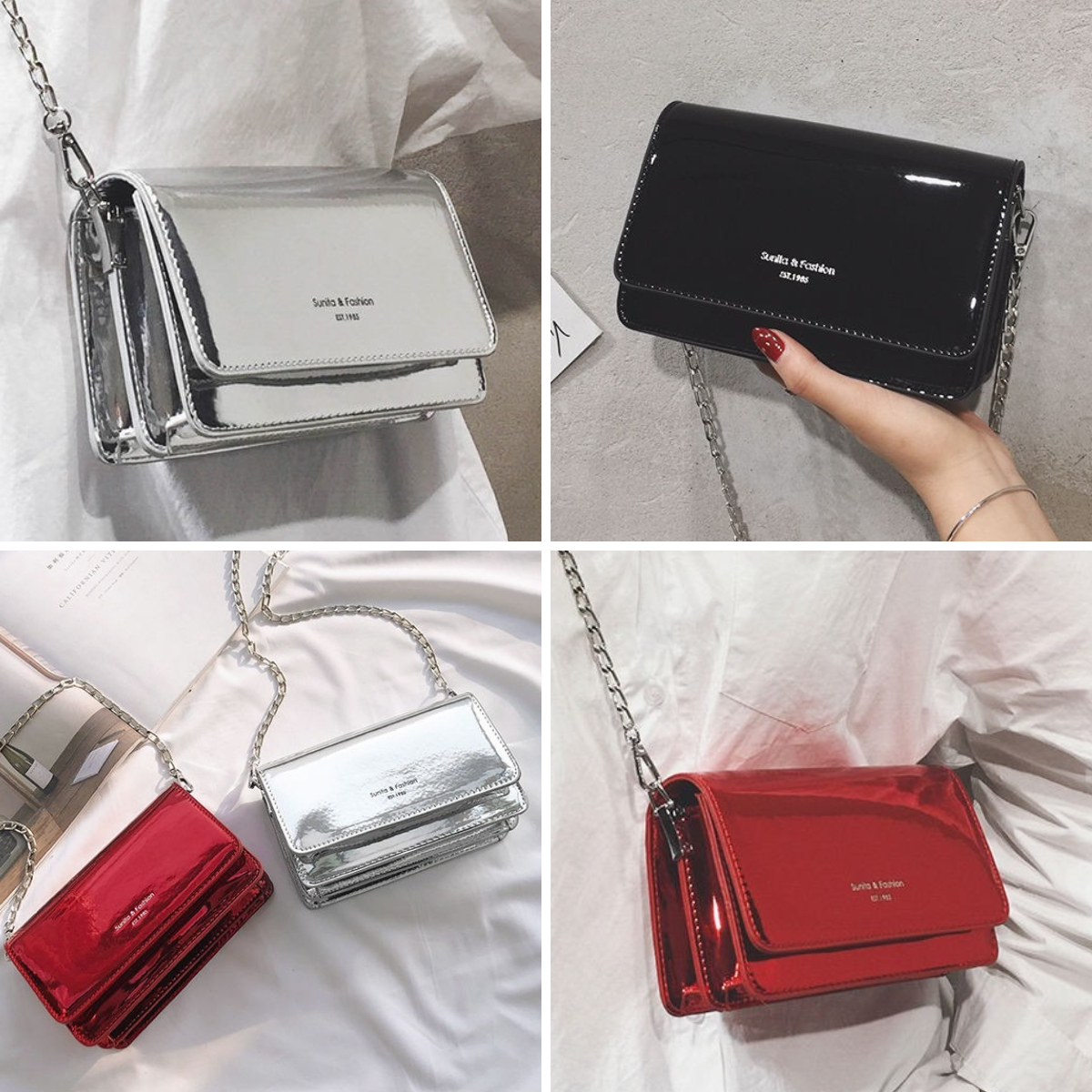 5、高级感小众亮面链条包