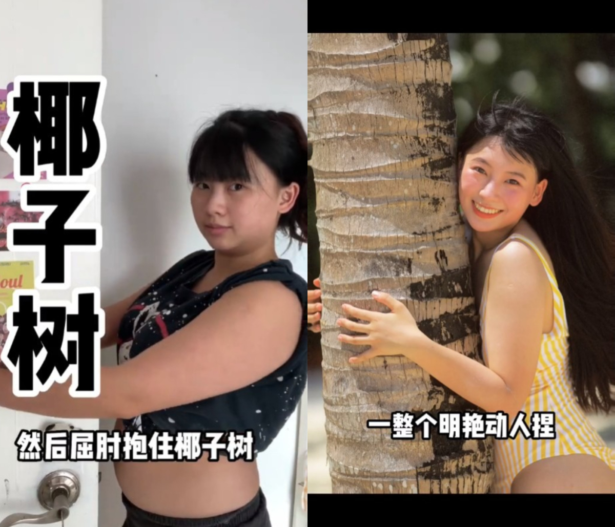 技巧一:美女抱树