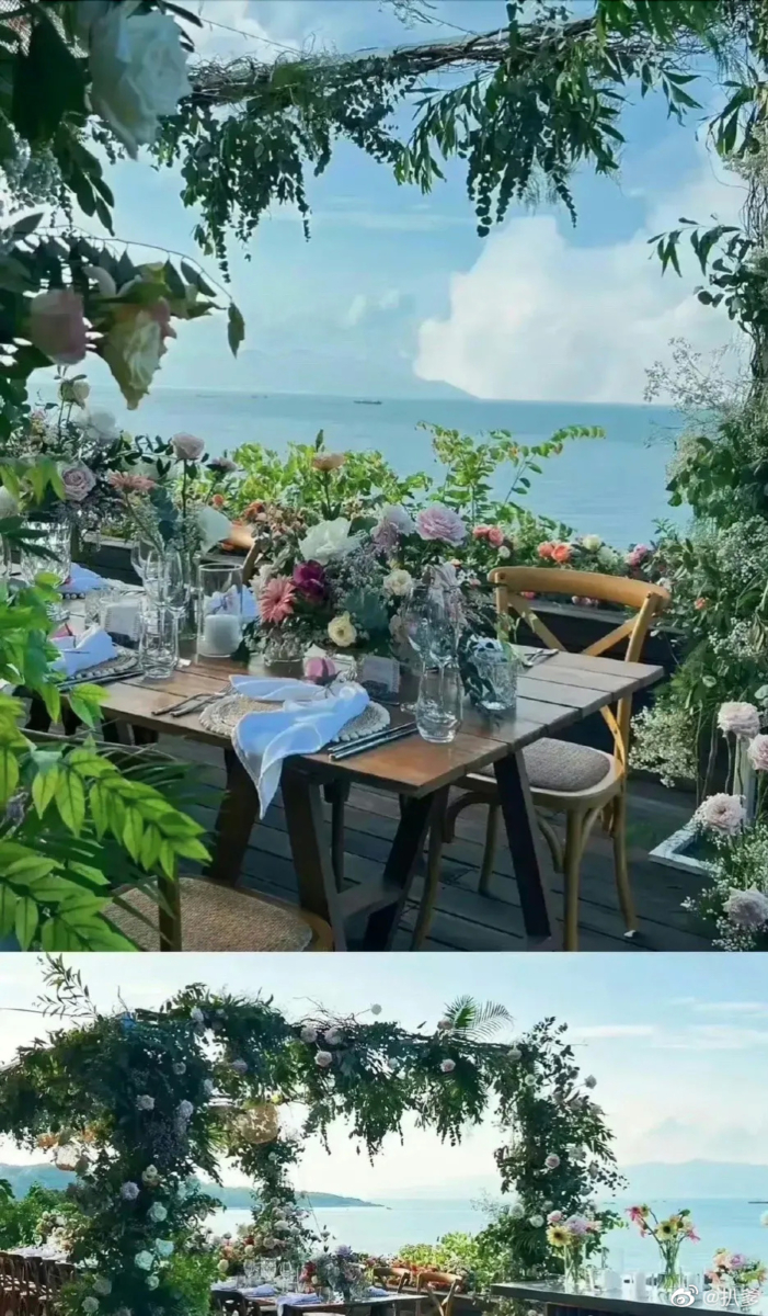 场景布置得非常浪漫唯美