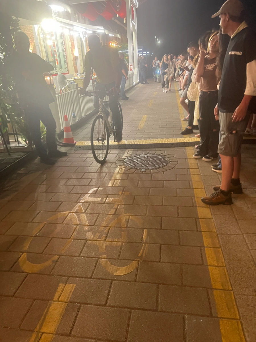 网友认为围观的人都很有秩序