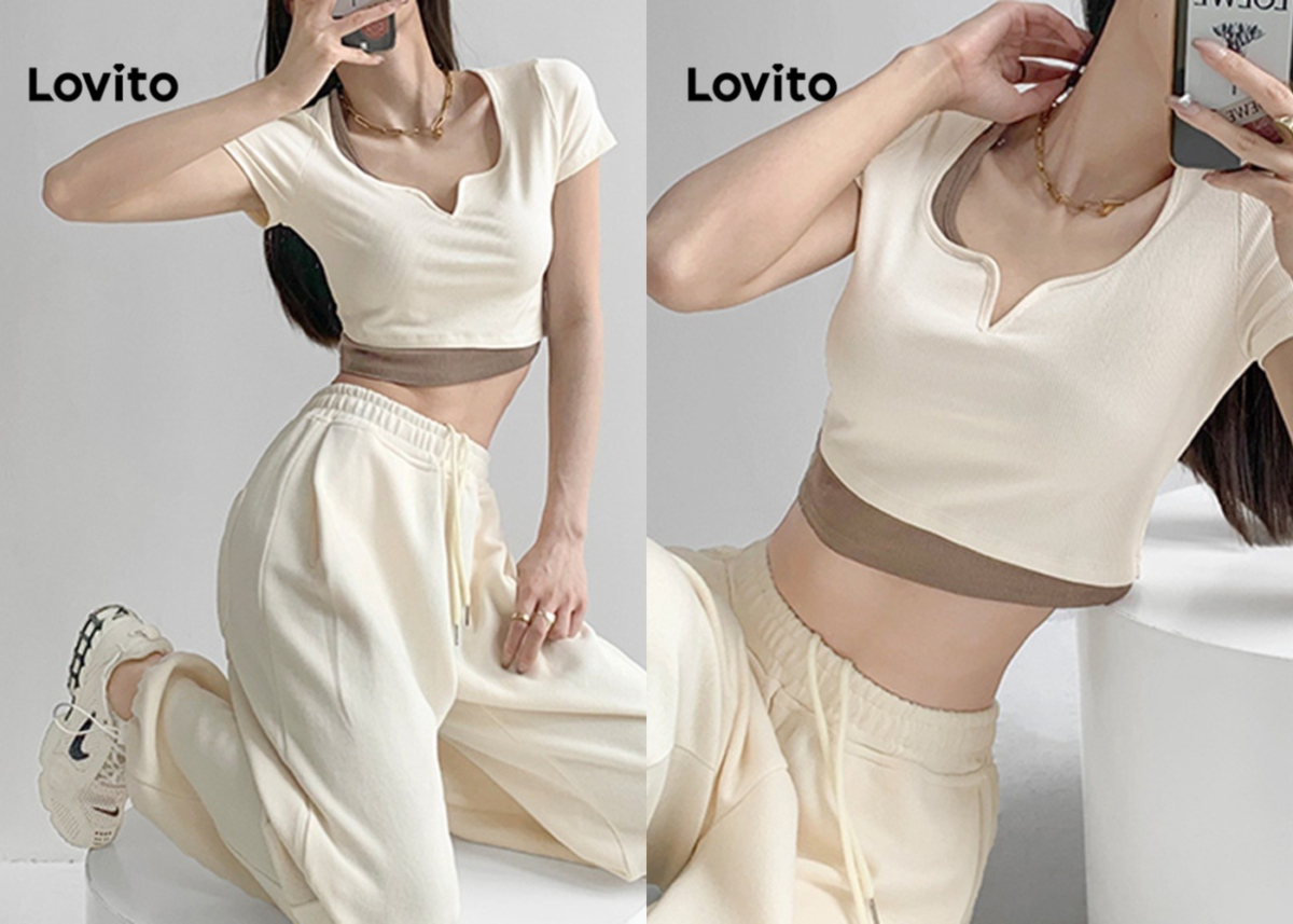 3、Casual Plain Short Sleeves T-Shirt