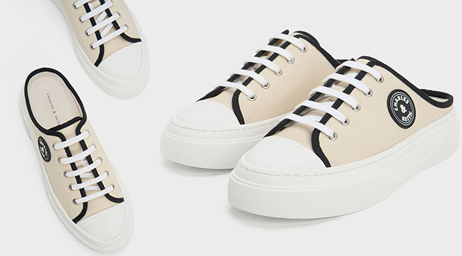 1、Canvas Slip-On Sneakers - Multi