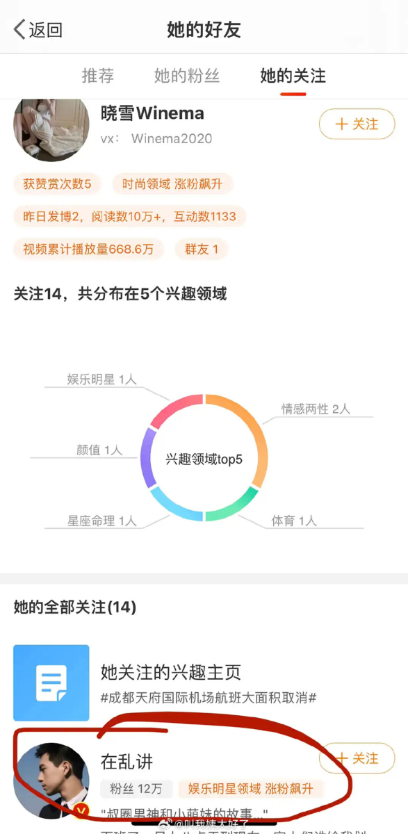 该网红关注了李现的站姐