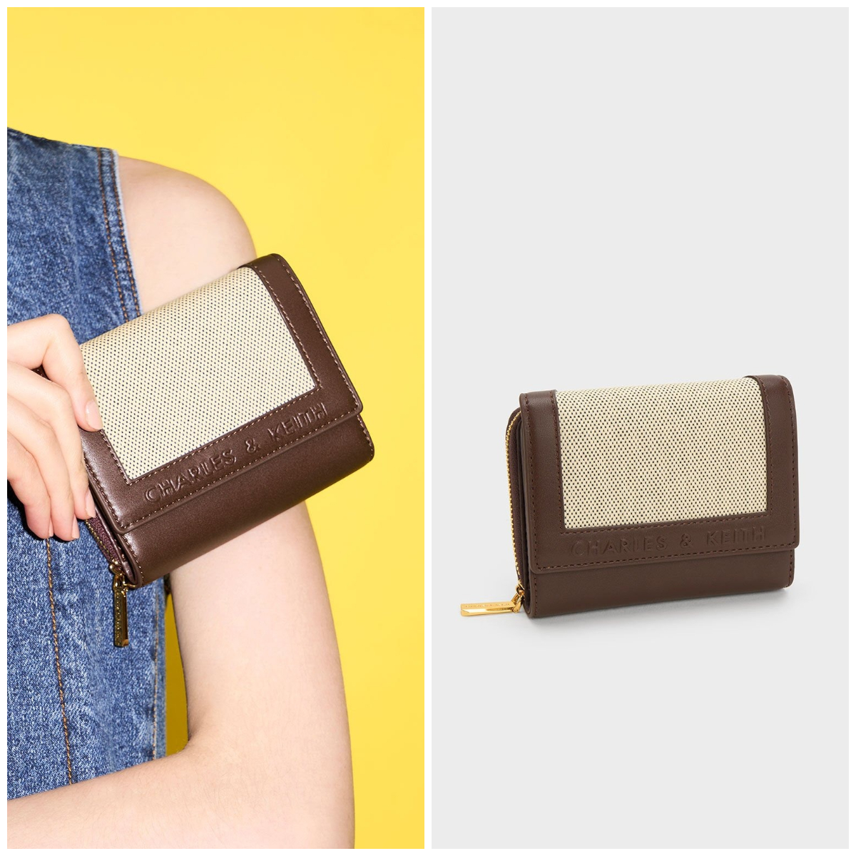 7、Stitch-Trim Front Flap Wallet 