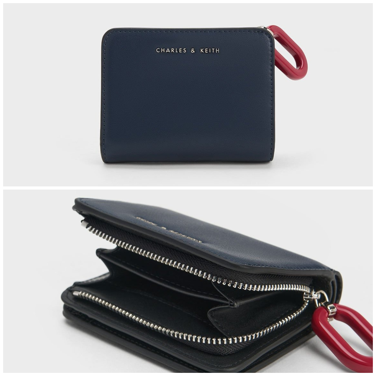 5、Oval Keychain Zip Wallet