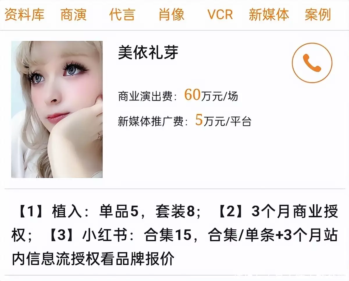美依礼芽的身价曝光