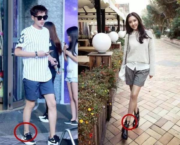 张若昀、唐艺昕脚踝上有情侣纹身