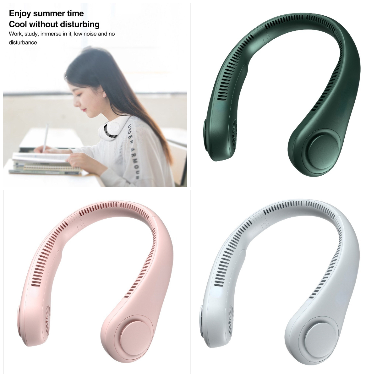 2、耳机型挂脖无叶风扇