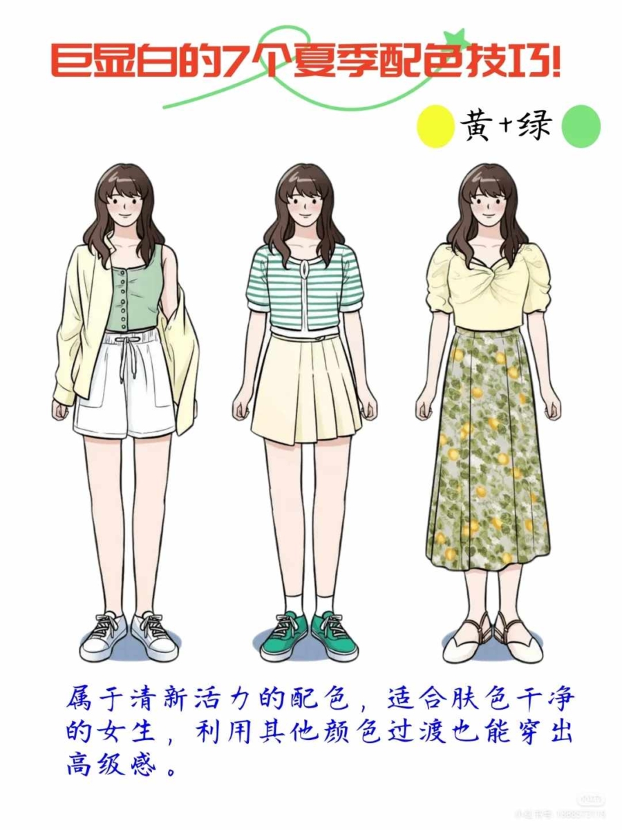 5、黄+绿「配色技巧」
