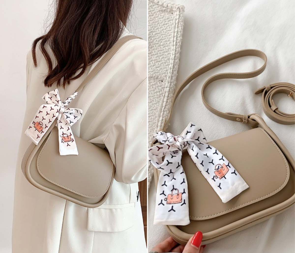 7、韩版丝带腋下包