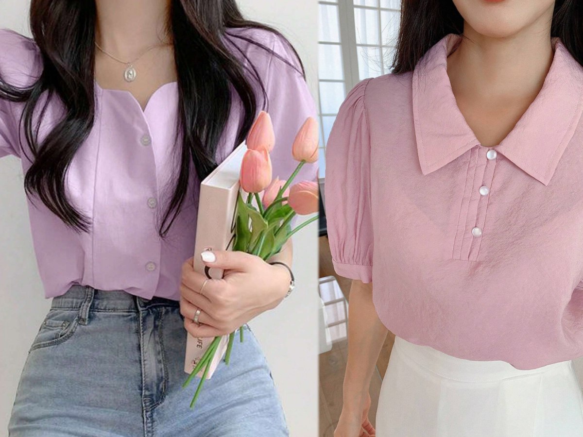 7 款可盐可甜的韩系“短袖衬衫”
