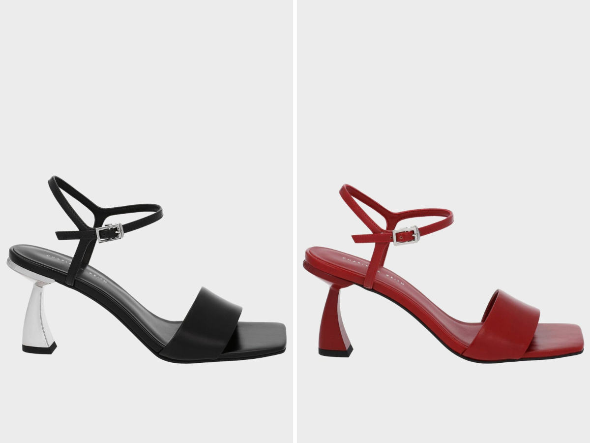 3、Open Toe Curved Heel Sandals