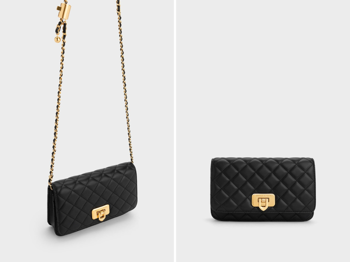 2、Cressida Quilted Push-Lock Clutch