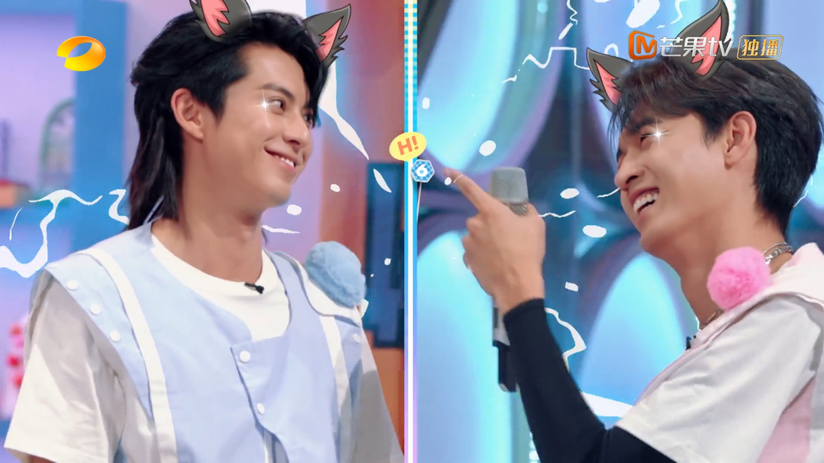王鹤棣和秦霄贤自告奋勇进行“职业赛”表演