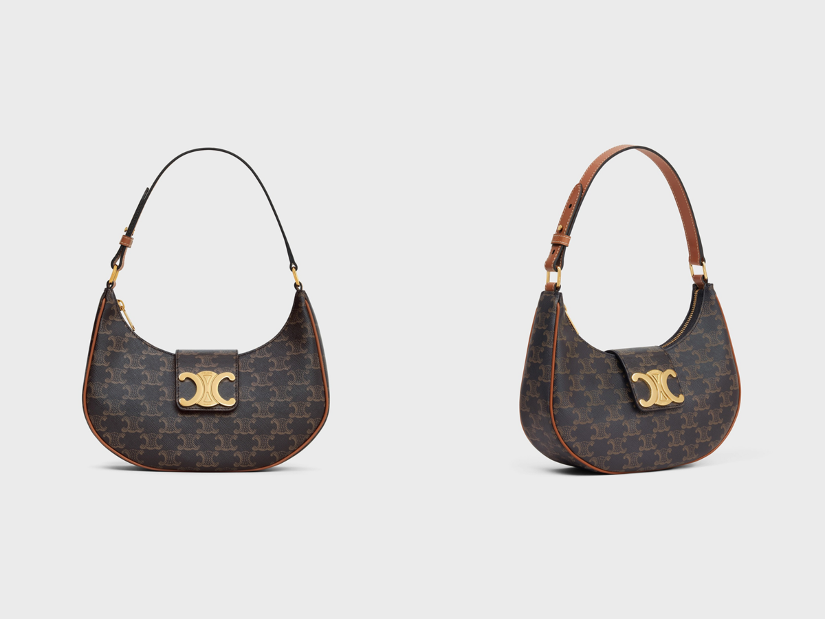 8、AVA TRIOMPHE SOFT BAG IN TRIOMPHE CANVAS AND CALFSKIN