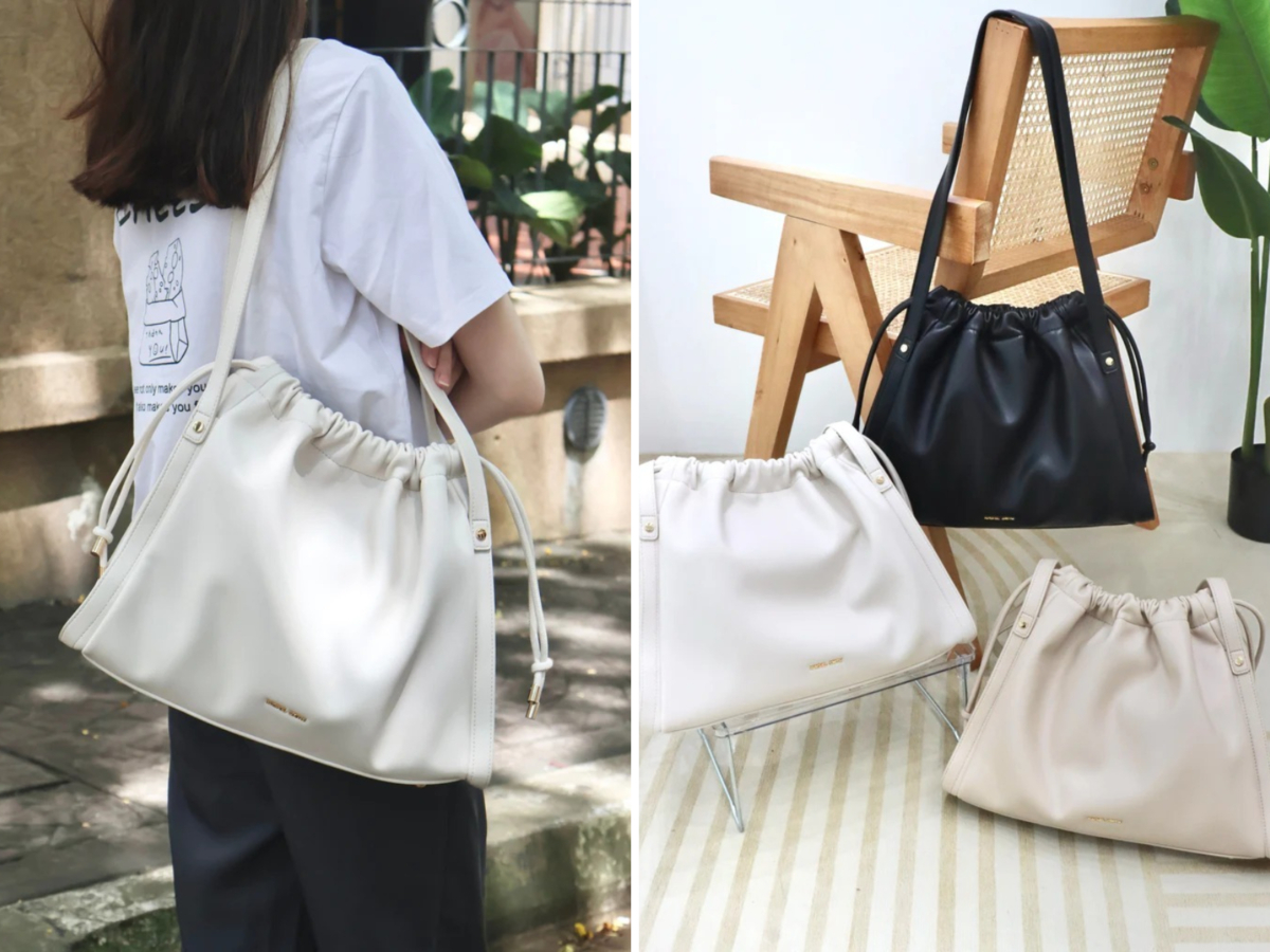 1、Jane Drawstring Tote Bag