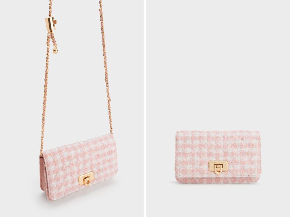 1、Cressida Tweed Push-Lock Clutch