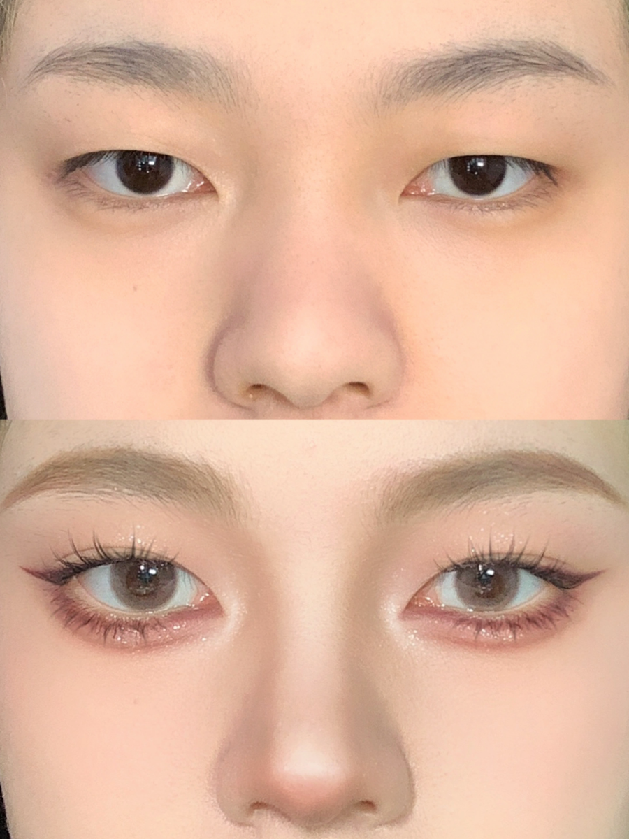 灰粉调.清冷高级感「倒置眼妆」教程