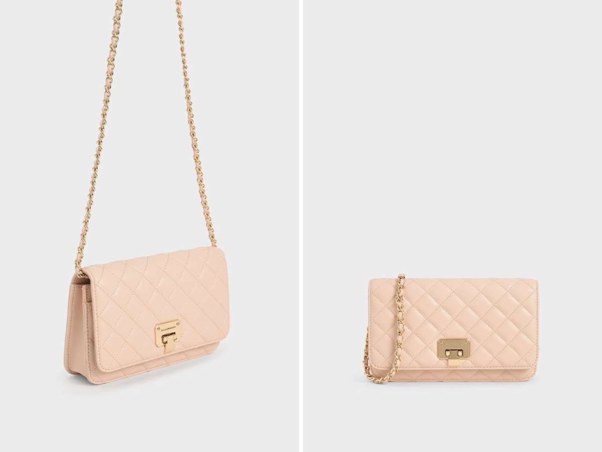 5、Quilted Flip-Lock Clutch