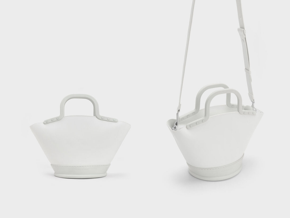 7、Fan Double Handle Tote Bag - White