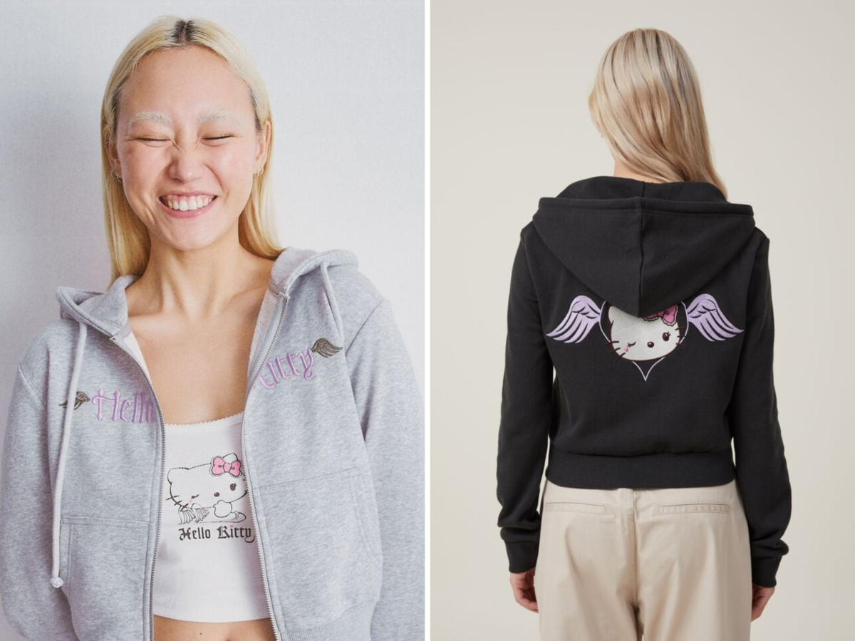 Hello Kitty Crop Zip Hoodie