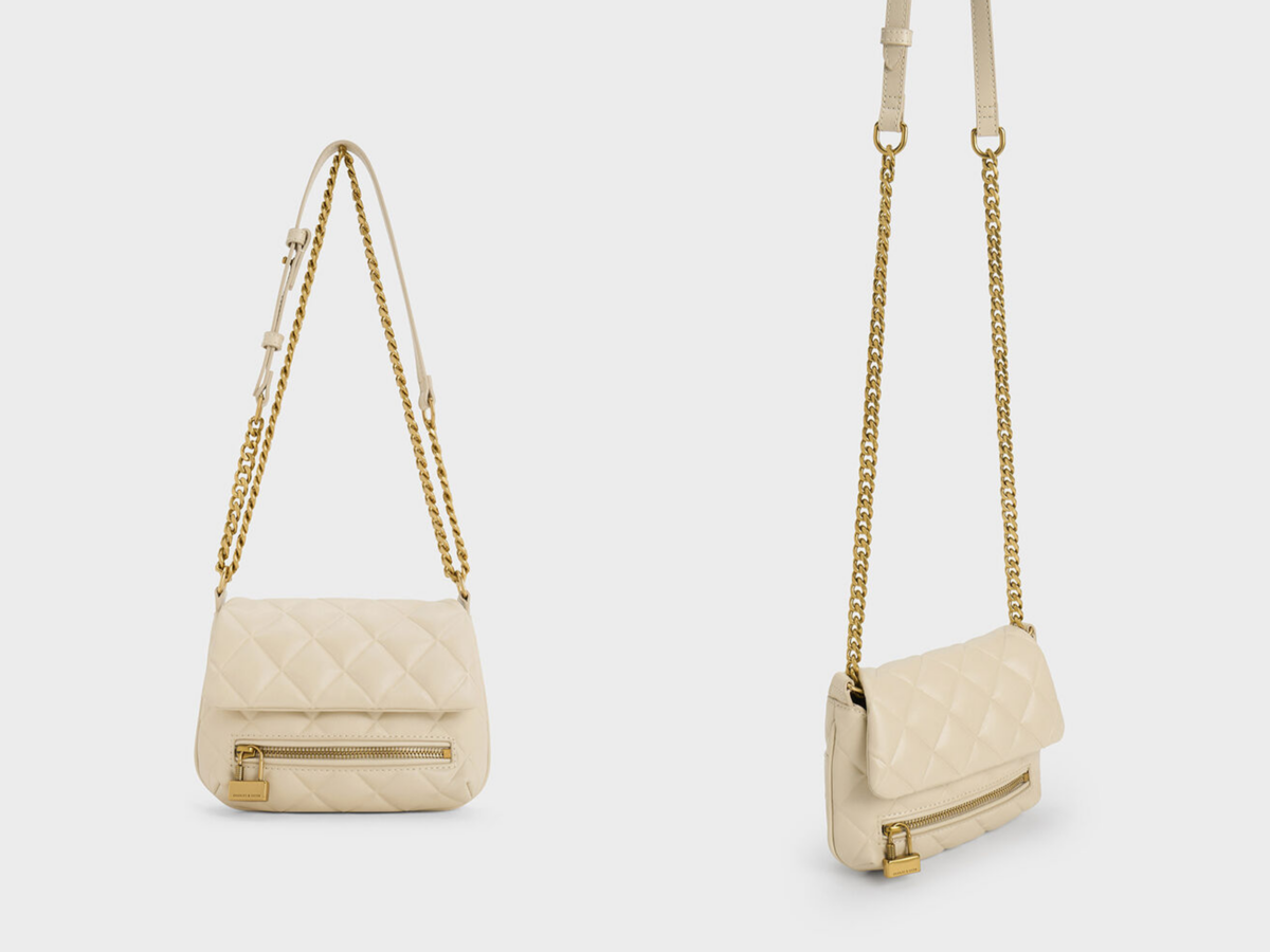 2、Swing 菱格翻盖斜背包