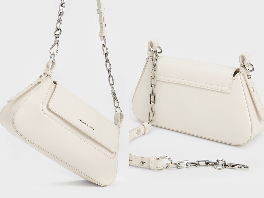 2、Olivia Trapeze Shoulder Bag - Cream