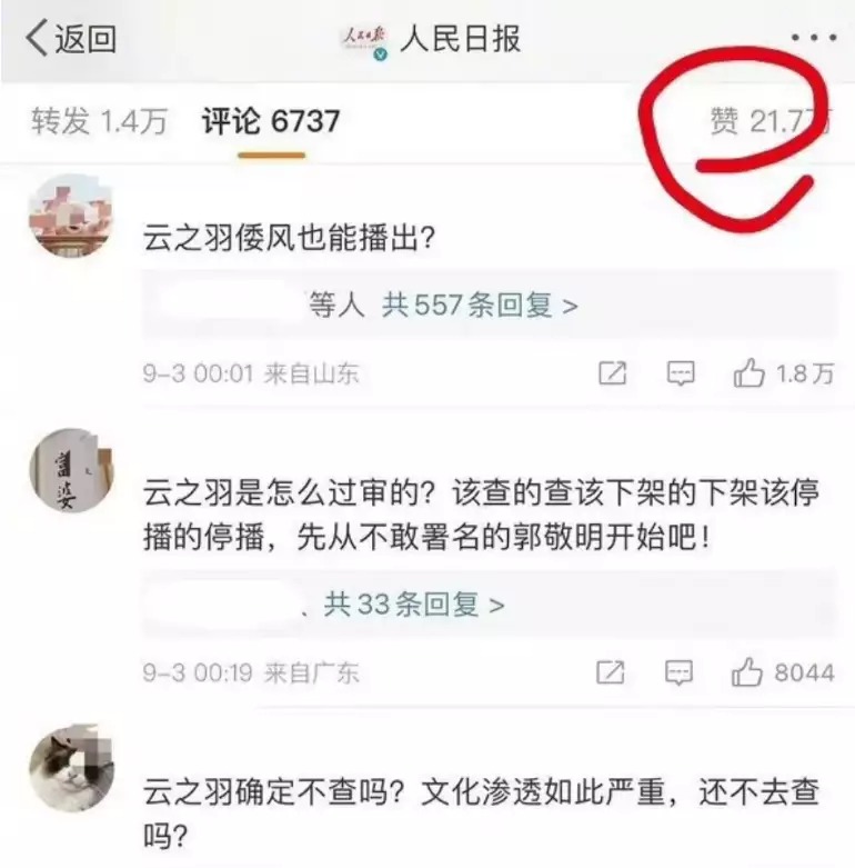 偏激网友要求《云之羽》下架