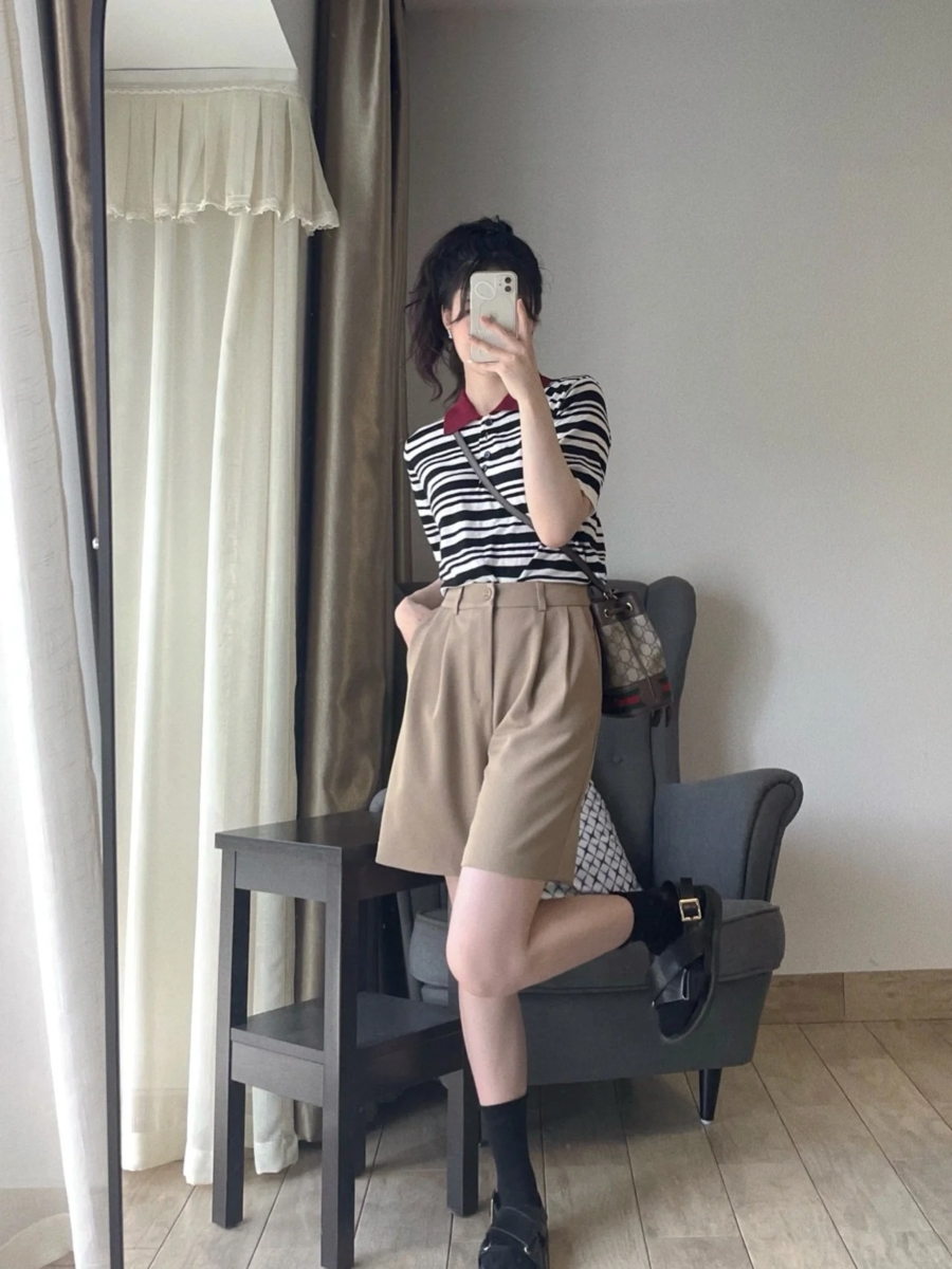 职场穿搭 4：POLO 衫 + 西装短裤