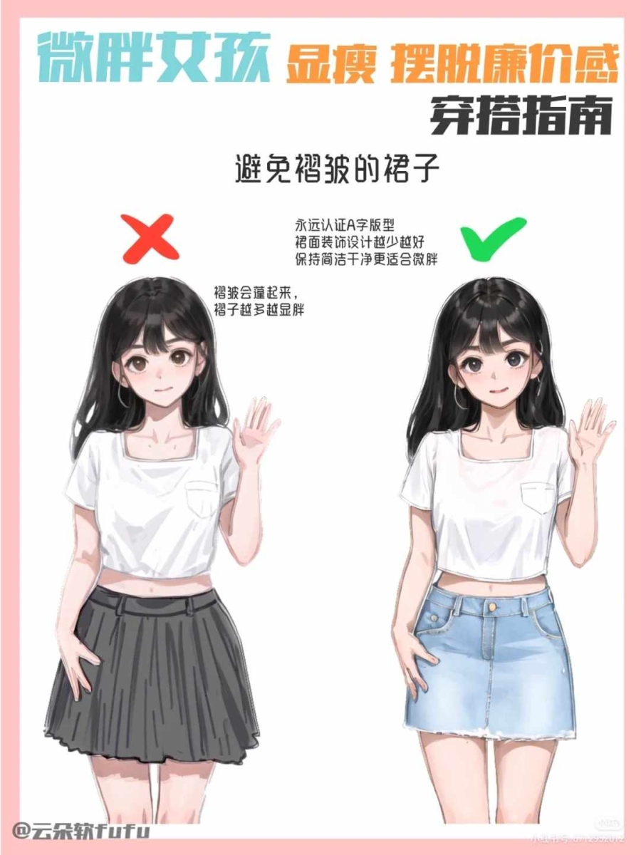 6个微胖女孩「显瘦」穿搭指南!显瘦又好看~