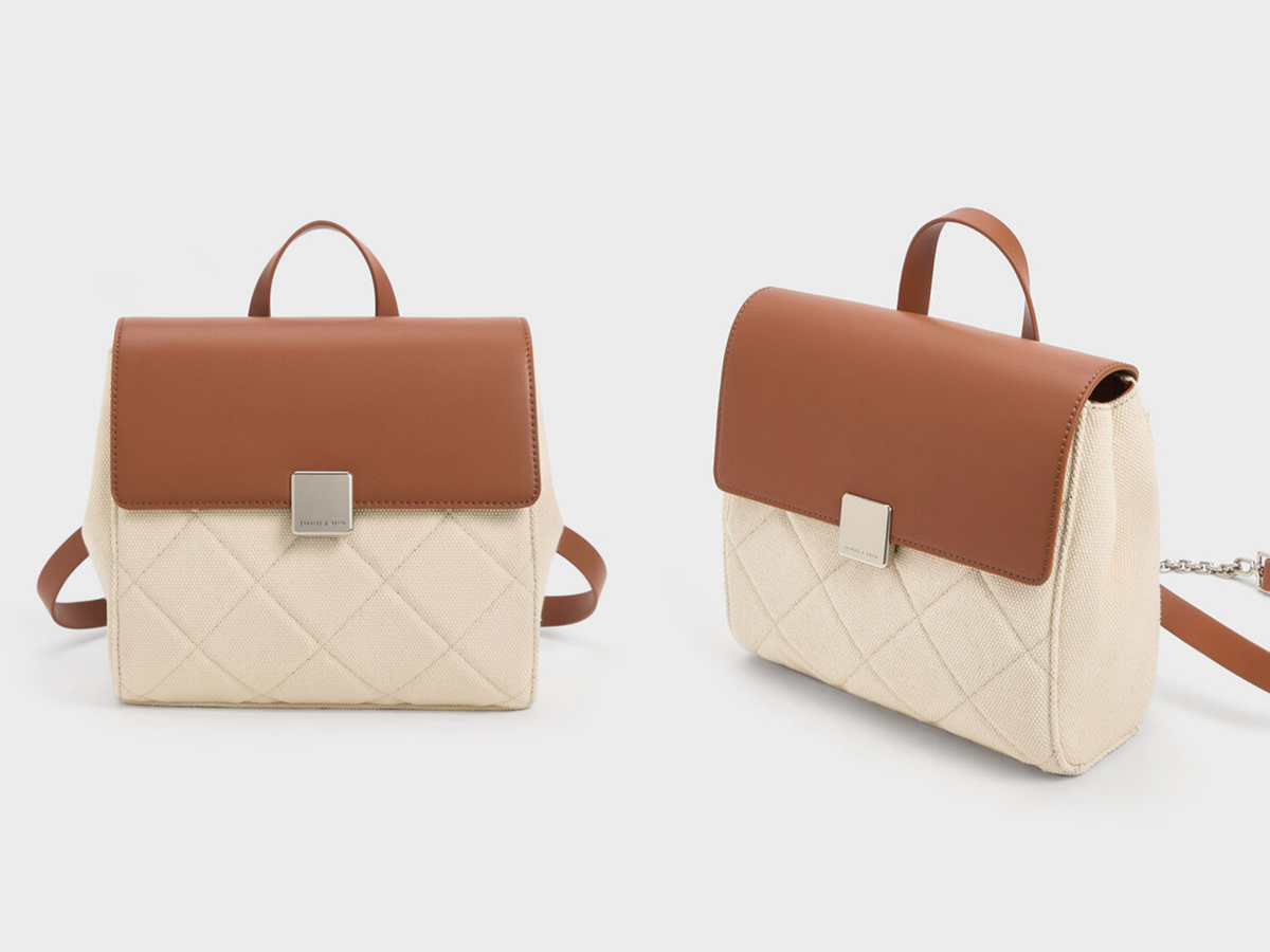 3、Lucy Quilted Backpack - Tan