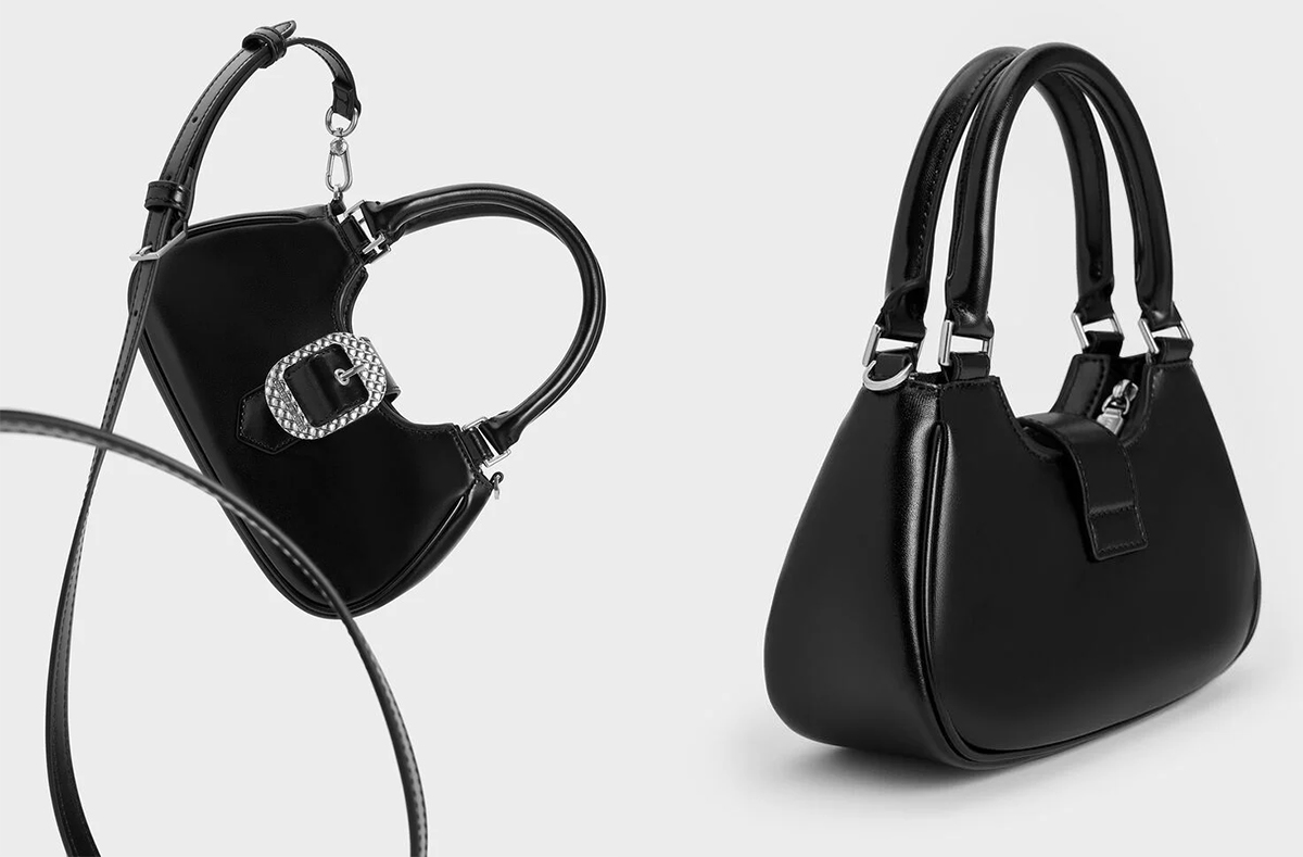 6、Avis Belted Top Handle Bag - Noir