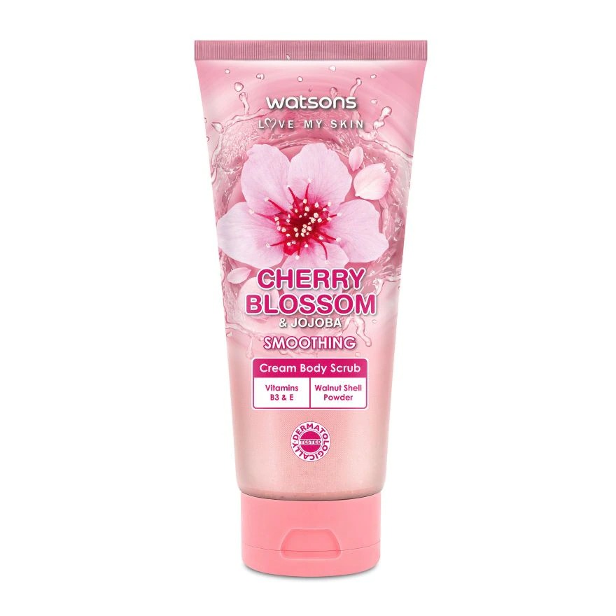 4、WATSONS Cherry Blossom & Jojoba Cream Body Scrub