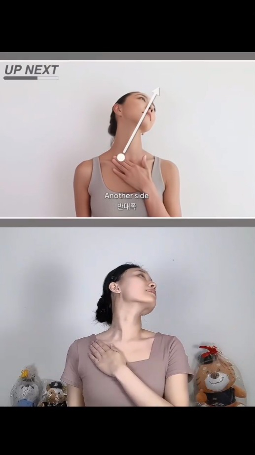 Step 1/ 拉伸颈阔肌