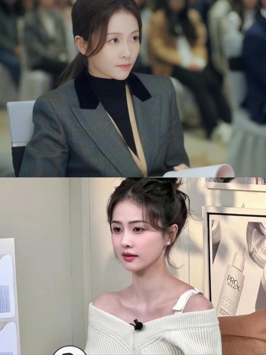 白鹿在其他活动的盘发造型更惊艳