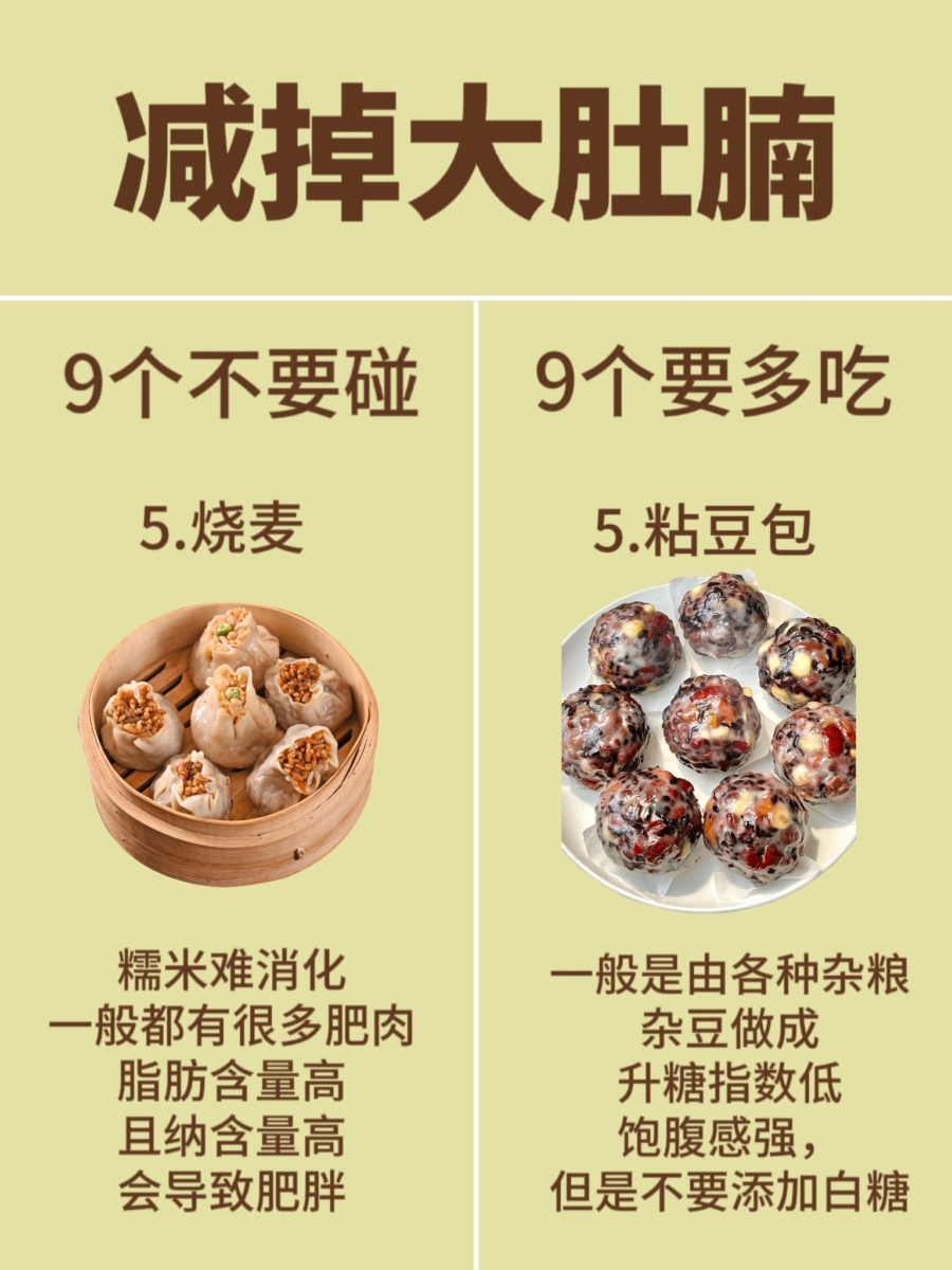5、不要碰「烧卖」、多吃「粘豆包」