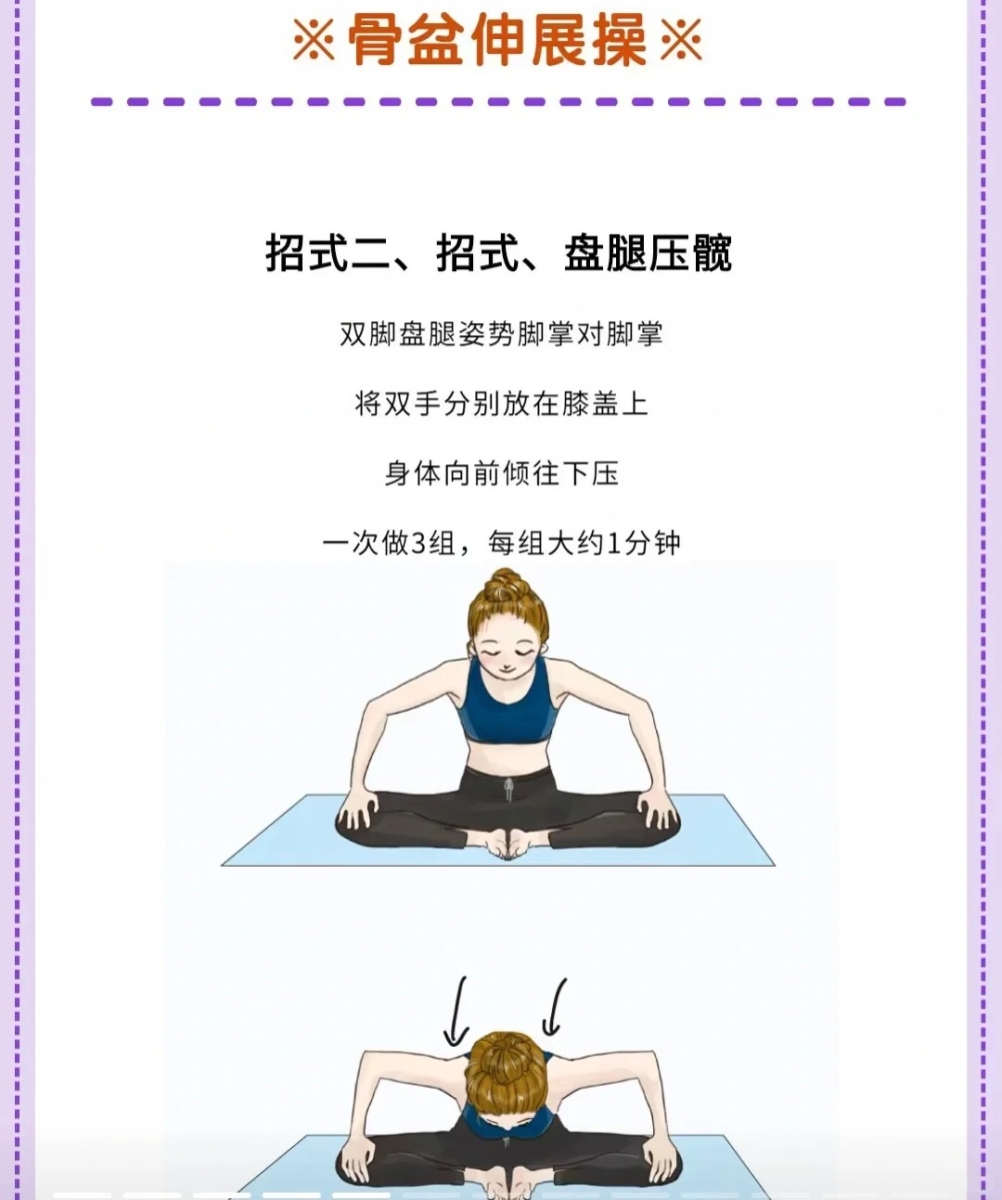 Step 2:盘腿压髋